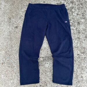 Champion Sweatpants Men 2XL Navy Athleticwear Stretch Waist Drawstring Fleece